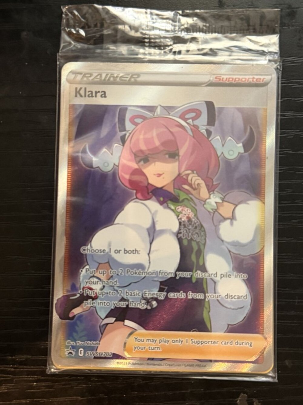 Pokemon Klara SWSH302 Full Art Holo Promo Sealed Packet 2023 English